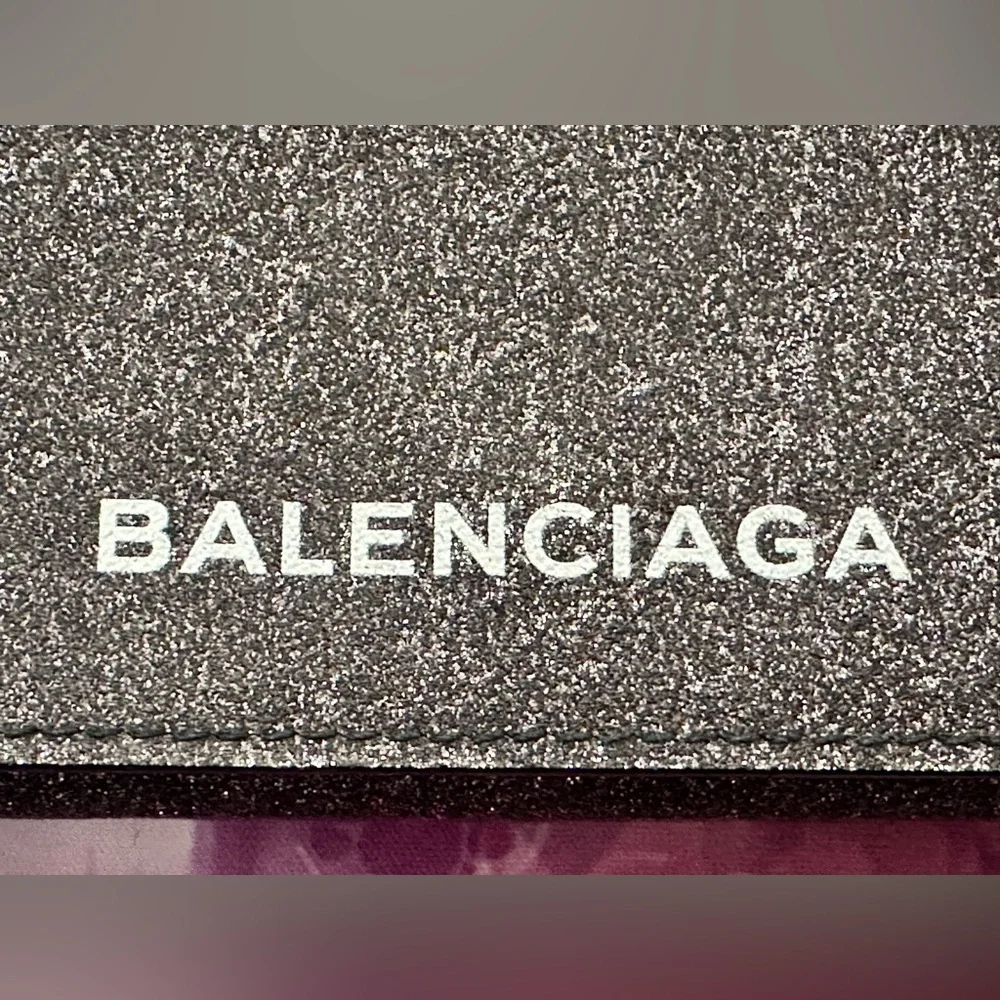 Balenciaga Silver Glitter Wallet/Clutch (NWOT; Silver/Gray) - Picture 2 of 12